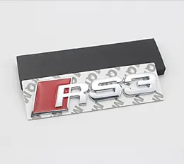 Metal Car Sticker Badge Emblem för Audi RS3 RS4 RS5 RS6 RS8 Stickers Logo Auto Accessories Modified 3D