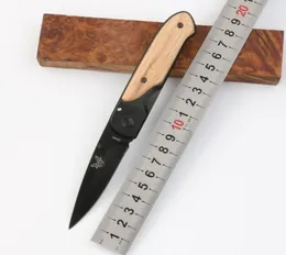 Benchmade DA44 survival Coltello pieghevole tascabile Manico in legno Finitura in titanio Coltelli tattici con lama Coltelli tascabili EDC X49 X50 di BM425930569