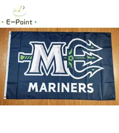 Echl Maine Mariners Flag 3x5ft 90CMX150CM Banner poliestru Dekoracja Latającego Dom Garden Godive Gifts4330019