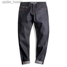 メンズジーンズマデンレッドエクロフィーリーデニムジーンズストレートスリムフィットセルベージジーンズ14.5オンスヴィンテージアメカジは、男性用のブランドパンツを着用します28〜38 L230921