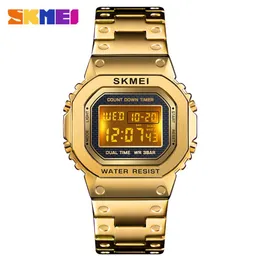 2019 Skmei Relogio Masculino 1456 Men Electronic Digital Watch Chronograph Clock Dual Time Display Sport Watch Male Wristwatch1993