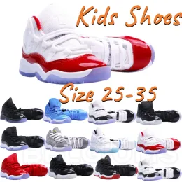 Kids Shoes 11 Cherry 11s Basketball Sneakers Children Youth Sport Shoe XI Boys Girls Outdoor Trainers kid big boy girl Running sneaker Cool