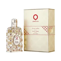 Orientica Royal Amber Rouge oud saffran veet guld doft 80 ml män kvinnor eau de parfum långvarig unisex neutral parfym rose cologne spray edp