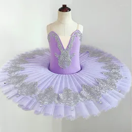 Scenkläder vuxna kvinnor prinsessan danskläder tutu mesh balett dans prestanda ballerina puff kjol gymnastik leotard kostymer