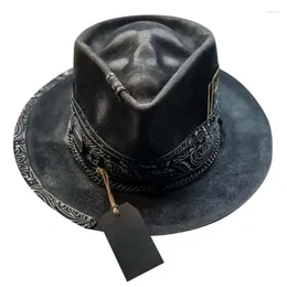 Berets Halloween Skull Cowboy Hat Spooky And Stylish Headwear Ornament