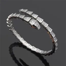 braccialetto d'amore tennis designer di gioielli braccialetto da donna con diamanti adorabile serpente argento gioielli in oro rosa piatto di rame festa di nozze cha241h