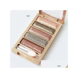 Eye Shadow Professional 5 Color Natural Eyeshadow Matt Palette Brand med Brush Set Urban Cosmetic Tools Drop Delivery Health Beauty Dhowc