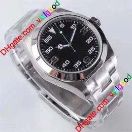 Mężczyźni Watch Airking Series 40 mm Sapphire Mirror Master 116900 Automatyczny ruch mechaniczny Wysokiej jakości 316L Stal nierdzewna WatchB156D