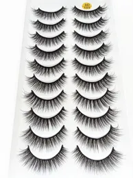 2020 NEW 10 PAIRS 100 MINK EALASHES 3D Natural False Eyelashes Mink Mink Lashes Soft Eyelash Extension Kit Cilios 3D1092354558