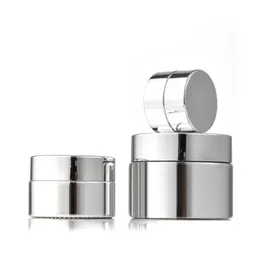 포장 병 도매 Sier Plated Glass Cosmetic Jars Cream 5G 10G 15G 20G 30G 50G Lip Balm Containers SN4466 드롭 배달 OFFI DHRDA