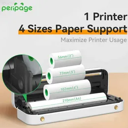 Printers Peripage A40 Mini Portable A4 Thermal Printer Mobile