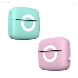 Drukarki Drukarki 1 Ustaw termalną drukarkę Przenośną mini Bluetooth Wireless Pocket Mobile z jedną rolką papieru do etykiety PO etykiet Roge22 L230921