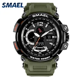 Smael Brand Men Watches Clock Men Military Army Sport Led 디지털 손목 시계 알람 날짜 1702 Relogio Masculino Esportivo Militar191a