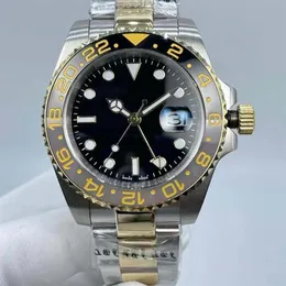 Relógios de pulso masculinos clássicos, mais recentes, 3 estilos, 18 k, ouro, 40mm, mostrador preto, data automática, safira, luminoso, aço refinado, 116713, ca247v