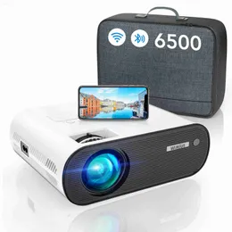 Projektörler K5 Projektörler WiFi Bluetooth Mini Taşınabilir Projektör 4K Tam HD Video Projektör 1080p Beamer Hometheater için Yansıtma L230923