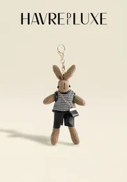 Pluszowe breloki Havredeluxe torby Ozdoby instrunne Królik Kreatywne japońskie wysokiej klasy brelok do klęki kluczy uroczy pluszowe lalka Lady Rabbit wisiorek 230921