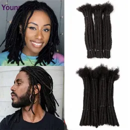 Hair Bulks Dreadlocks Real Brazilian Human For Man Women 0 6cm Thickness Permanent Loc 40 Strands 8Inch 230920