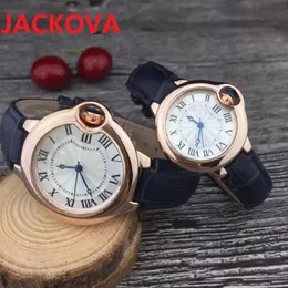 Męskie damskie zegar czasowy klasyczny bransoletka zegarek do baterii Bateria chronografu kwarc oryginalny skórzany para designerskie zegarek 244s