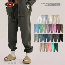 Men's Pants ZODF Men 345gsm Fleece Sweatpant Unisex Solid Color Loose Retro Hip Hop Winter Pants Tracksuit Brand Streetwear HY0005 230921
