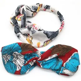 Знаменитая роскошная шелковая ткань Ect Cross Headsding Women Girl Elastic Hair Bands Scarf Ретротурбы