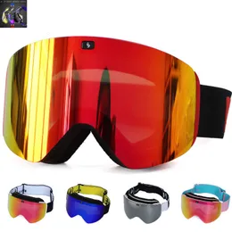 Skibril Dubbellaags Magnetisch Gepolariseerde Lens Skiën Anti Fog UV400 Snowboard Mannen Vrouwen Bril Brillen 230921