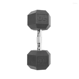 Dumbbells kaplı Hex Dumbbell Single 40 lbs Egzersiz Ekipmanları LB Dumbells Spor Salonu Barbell