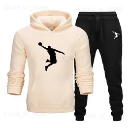 Men's Tracksuits 2021 Nieuwe Mannen Casual Sport Pak Mannen Trui Hooded Jas + Broek Merk Sportkleding Outdoor Jogging Hoodie mannen T230921