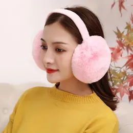 Berets Women Men Faux Fur Ear Muffs Winter Warm Earmuffs Headphones Cute Bag Ladies Soft Plush Warmer Cold Protection