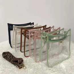 Abendtaschen 25 9 23 cm transparente PVC-Umhängetasche, klare Stadion-zugelassene Geldbörse mit Leopardenriemen mit Reißverschluss oben, Reisetasche Do219Z