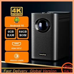 Projectors S30MAX Projector 4K 1080P Android 10 Mini Projector 400ANSI Lumens 4GB+64GB WiFi Bluetooth Home Theater Portable Projector L230923