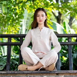 Ethnic Clothing Sport Group TravellinThickened Winter Enlarged Widened Soft Cotton Liene Yoga Taiji Kuangfu Practice Master Meditation Guqin