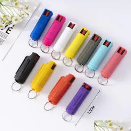 Other Festive Party Supplies Defense 20Ml Spray Keychains Outdoor Self-Defense Tool Keychain Mti-Color Keyring Accessories Tools Drop Dh86H