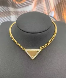 Fashion designer jewelry mens pendant necklaces gold silver stainless steel jewellery for women trendy layered Inverted triangle p7413647