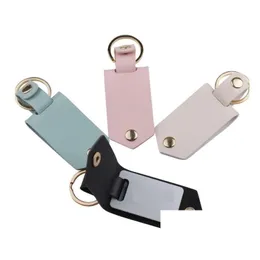 Party Favor Gift Diy Sublimation Transfer P O Sticker Keychain Gifts For Women Leather Aluminum Alloy Car Key Pendant Sn2473 Drop De Dhfm4