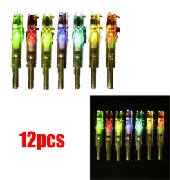 12pcs تلقائيا LED Lead Light Light Nocks Tail لسهام القوس التقاطع 62mm5119627