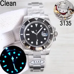 7 Color Clean Luksusowe zegarki męskie V11 116610L Srebrna obudowa czarna ceramiczna ramka Sub ETA31353235 Zegarek mechaniczny 904L Strefy Ste220E