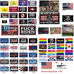 DHL 280 Designs Direct Factory Rainbow LGB Flag 3x5 ft 90x150 cm Lets Go Brandon Save America Again Trump Flag för 2024 P266A