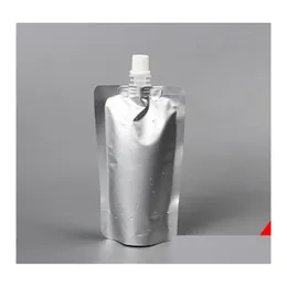 Packing Bags Wholesale 150Ml Sier Aluminum Foil Food Grade Stand Up Spout Beverage Pouch Bag Sn569 Drop Delivery Office School Busines Dh5Ut