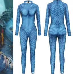 Trajes Catsuit Filme Avatar Alien ET Macacão Catsuit Sexy Mulheres Homens Adulto Trajes Cosplay Zentai Halloween Bodysuit