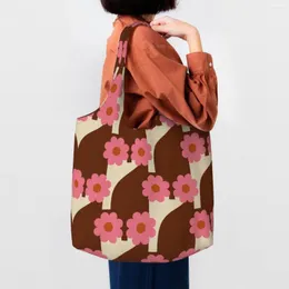 Einkaufstaschen mit Aufdruck „Seven Owls Orla Kiely“, Einkaufstasche, bedruckt, Canvas, Shopper, Schultertasche, große Kapazität, waschbare Handtasche