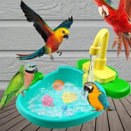 Andere Vogelbedarf, automatische Papageien-Badewanne, Schwimmbad-Zufuhr, Wasserhahn, Badewanne, Dusche, Wasserspender, Käfig, Badezimmer-Spielzeug