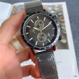 Siatka ze stali nierdzewnej Pasek męski zegarki Kwarc Ruch Chronograph WristWatch Wszystkie wybieranie Wysokiej jakości analogowy zegarek Lifestyle W251K