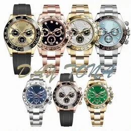 ムーブメントJason007 40mm Sapphire Glass Day Tona AAA 3A Reloj Mens Womens Mechanical Designer With With Box