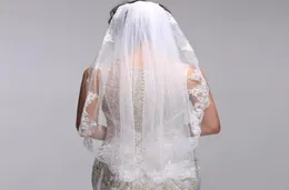 جودة جديدة عالية الجودة حافة الدانتيل الدانتيل 1T مع مشط Lvory White Elbow Wedding Veil Bridal Veils3120423