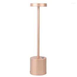 Table Lamps 1Set Nordic Desk Lamp LED Touch Bar El Cafe Decoration Rose-Gold