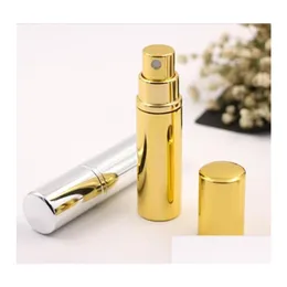 Packing Bottles Wholesale 5Ml Aluminum Sprayer Transparent Glass Per Bottle Travel Spray Portable Empty Cosmetic Container With Alum Dhfyr