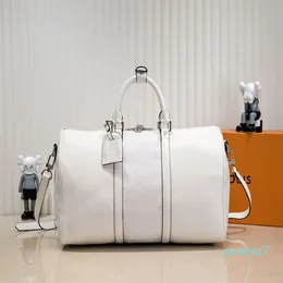 2023-Designer çanta Erkekler Duffel Çantalar Boyama Çantaları Beyaz Mektup Omuz Çantaları Keepall Bages Bagaj Seyahat Erkek Spor Salonu Fitness Crossbody