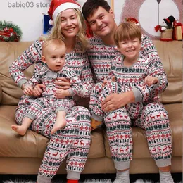 Família combinando roupas pijamas de natal conjunto casais família combinando natal pijamas mãe crianças mamãe filha criança papai filho manga longa impresso 2023 novo t230921