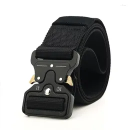 Bälten 2023 Hiphop Street Wear Belt Rell -coaster Metal Button Canvas For Women Men Safety Fashion High Quality