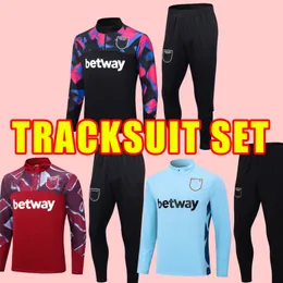 23 24 West HamS soccer tracksuits L.PAQUETA RICE EMERSON LANZINI NOBLE BOWEN NOBLE YARMOLENKO ANTONIO SOUCEK BENRAHMA 2023 2024 men training sets long sleeve